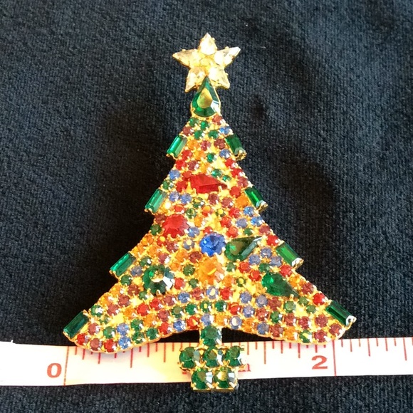 Vintage New Christmas Tree Brooch - Picture 3 of 5